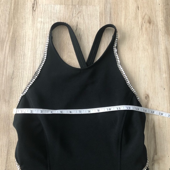 Vintage 90s Algo Black Backless Rhinestone Maxi Dress - Picture 5 of 13